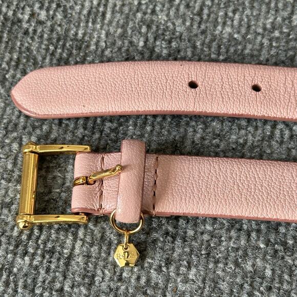 Lauren Ralph Lauren women’s pink belt SM gold hardware pastel girly 28.5-32.5 main image 8